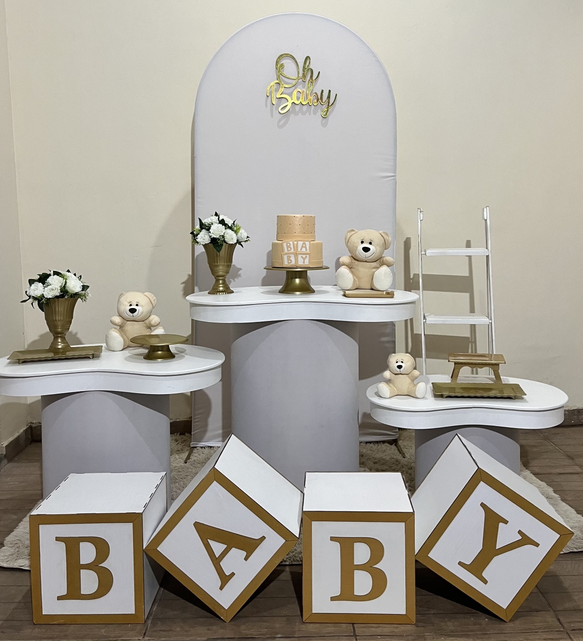Kit Luxo Completo Oh Baby Branco - Mila Saldanha Locações