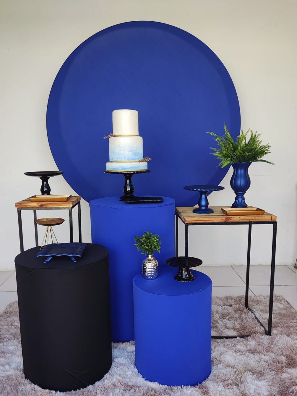 Kit Celebração Azul Com Preto  - Carla Decor