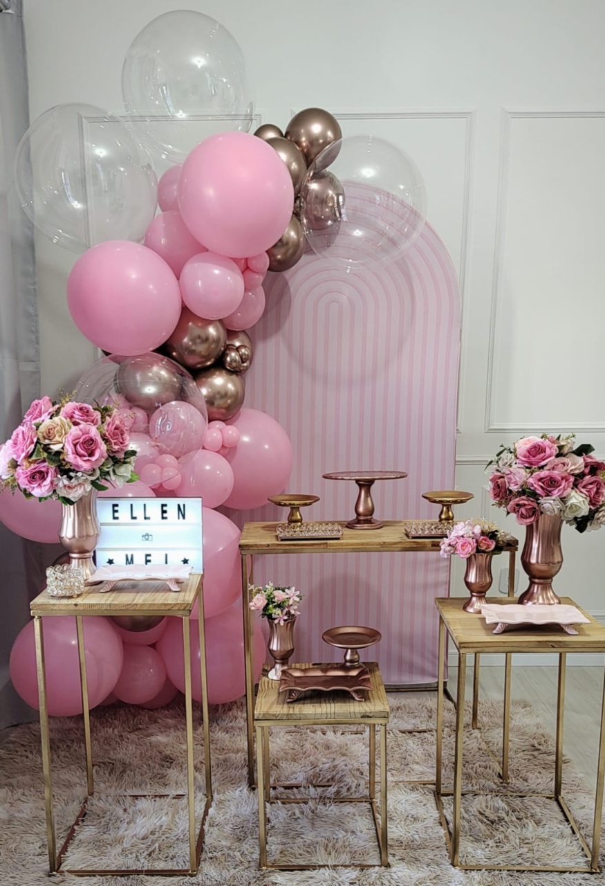 Kit Rosa E Rose Gold - Carla Decor