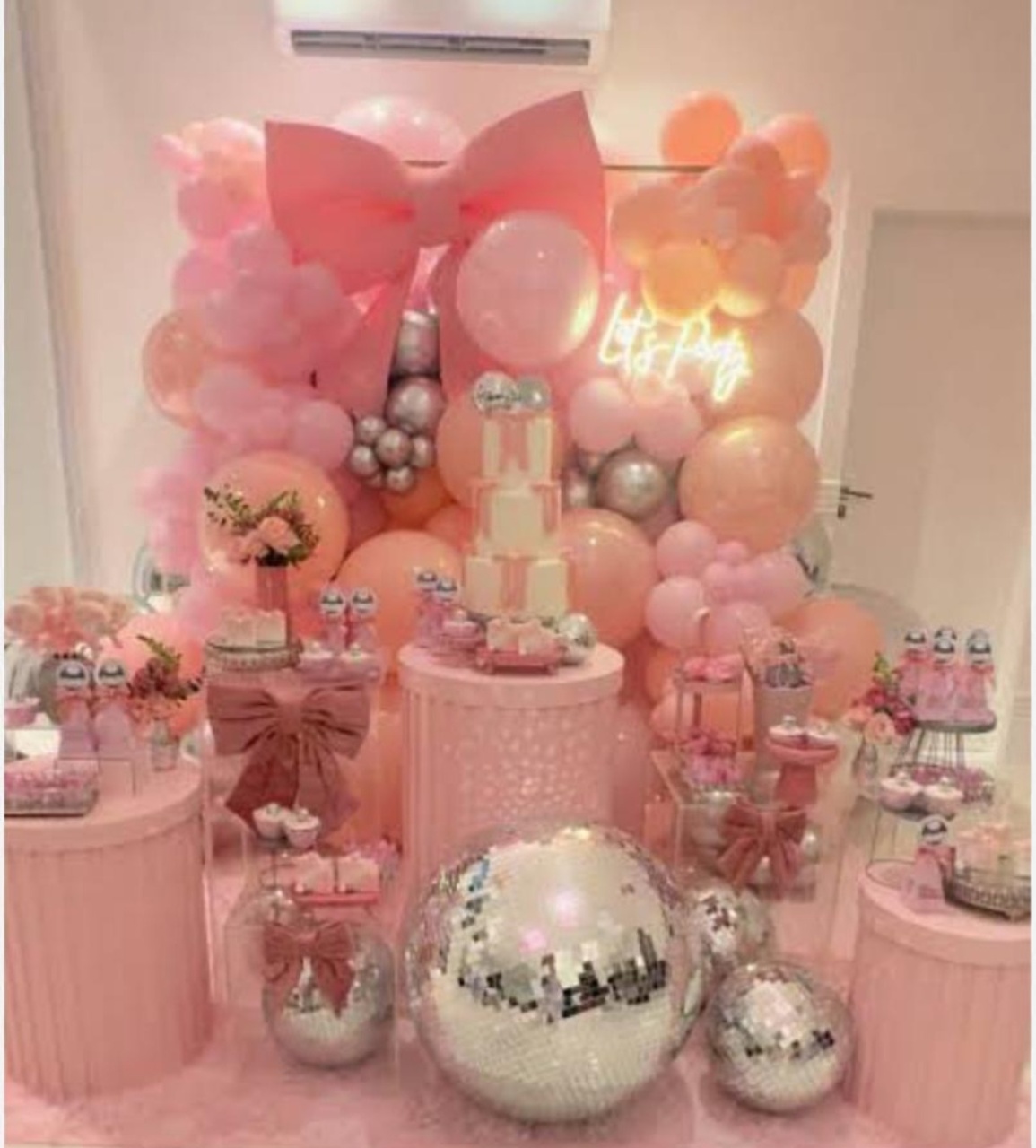 Decoração Laço Rosa - Carla Decor