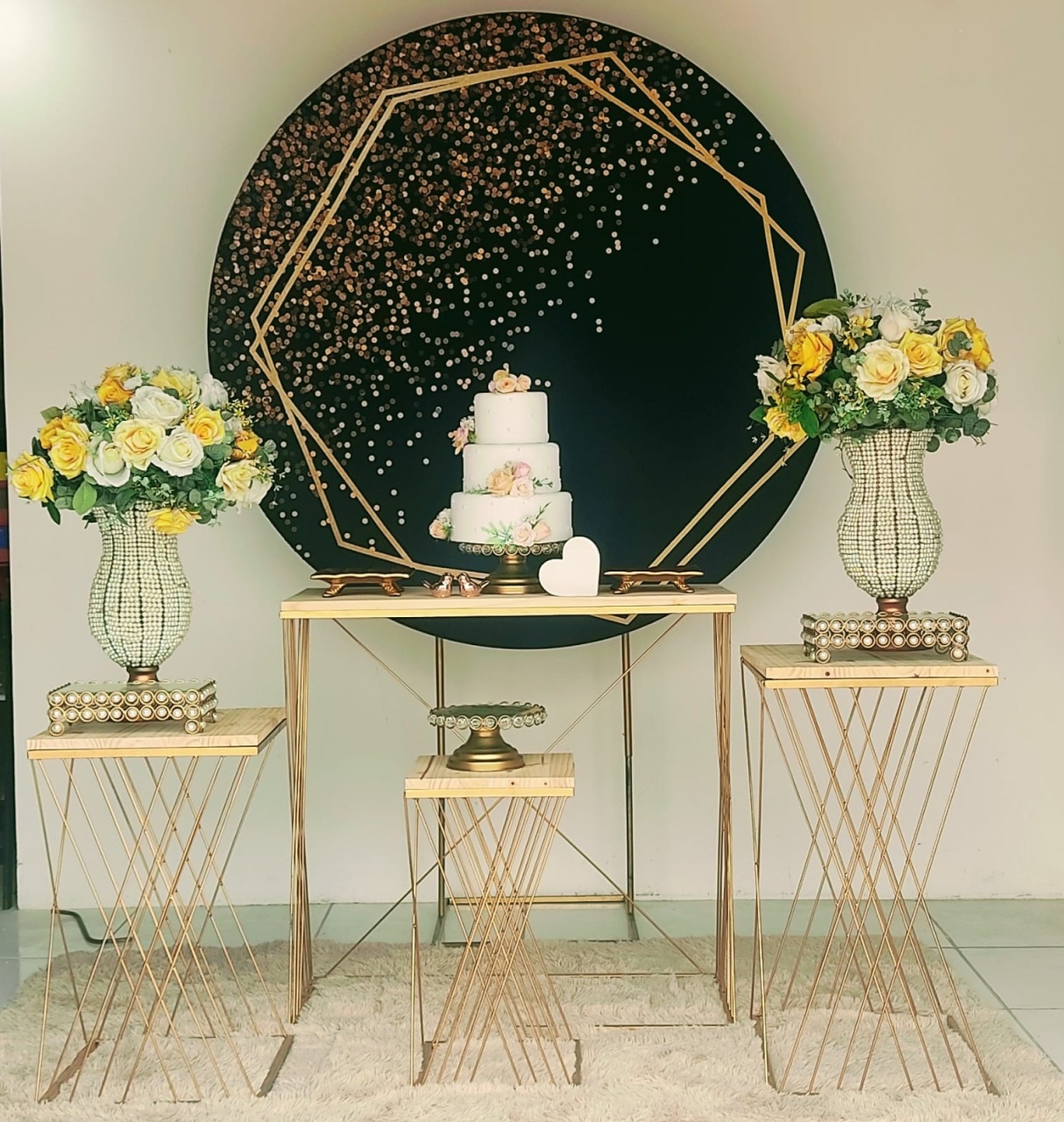Kit Celebração Dourado Com Preto - Carla Decor