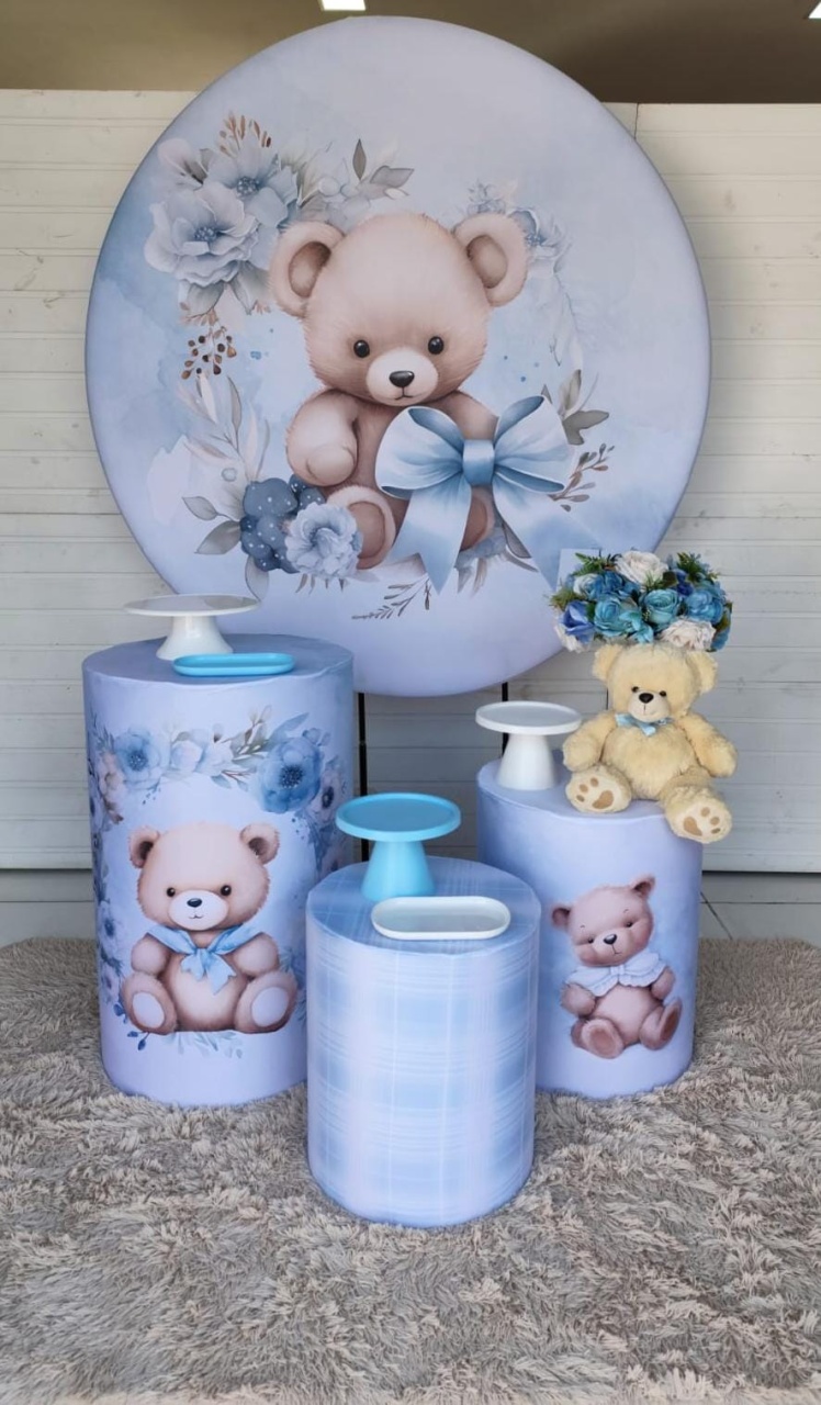 Kit Essencial Urso Azul  - Carla Decor
