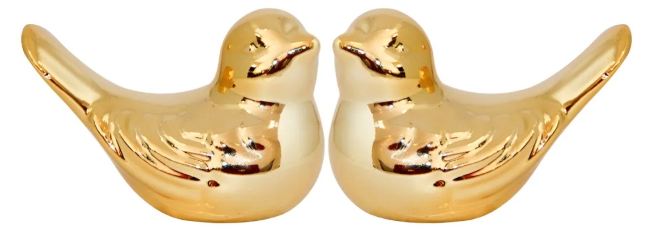 Casal de Passarinho Dourado - Carla Decor