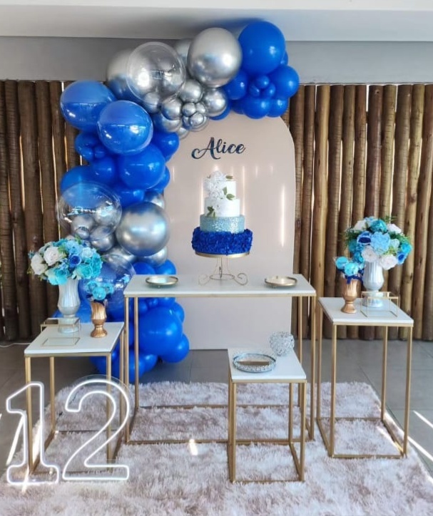 Kit Azul Com Prata - Carla Decor