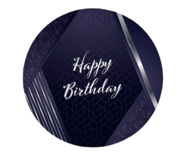 Capa Painel Redondo - Happy Birthday - jlfestaemcasa
