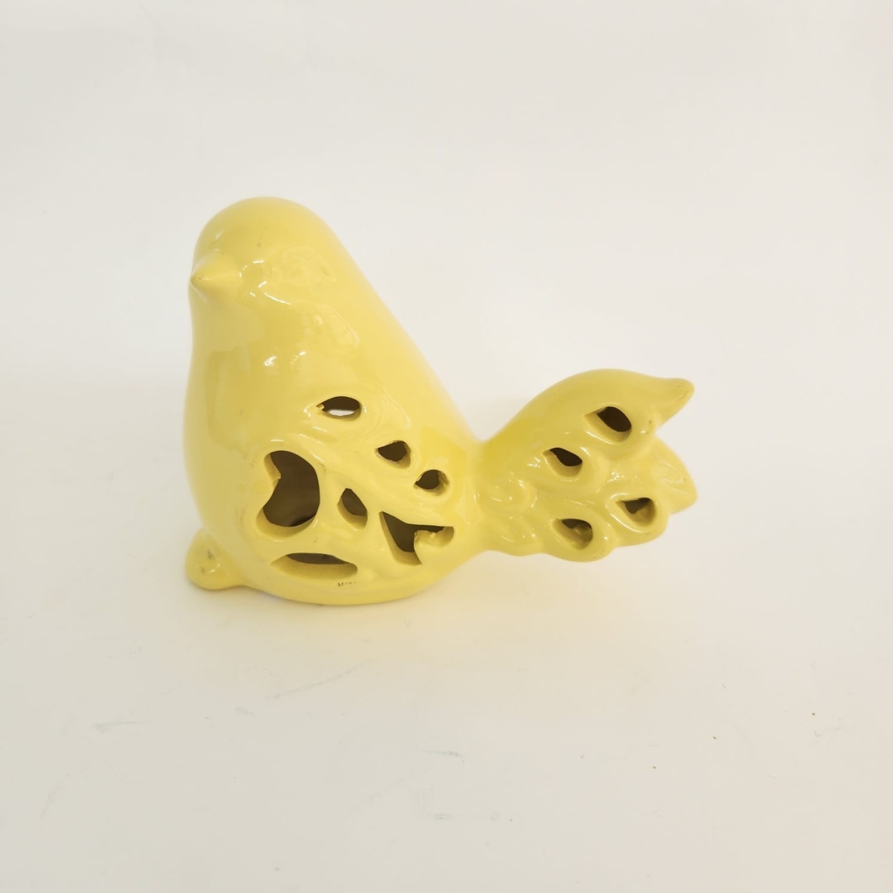 Passaro Amarelo - Ceramica - jlfestaemcasa