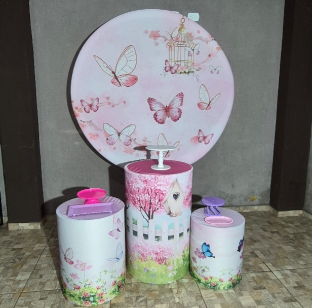Kit Pegue E Monte Bronze - Jardim das Borboletas - jlfestaemcasa
