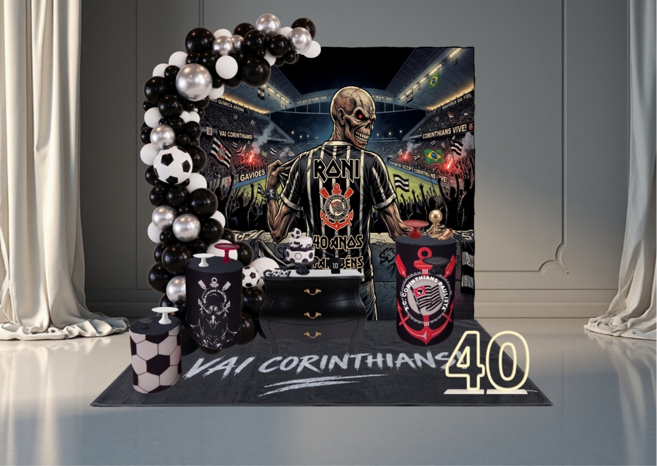 Decoração Iron Madem + Corinthians - jlfestaemcasa