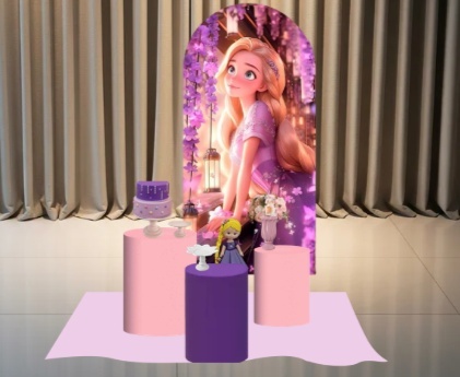 Kit Pegue E Monte - Rapunzel - jlfestaemcasa