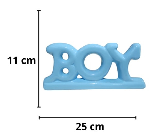 Boy de Ceramica - Cha de Bebe Ou Revelação  - jlfestaemcasa