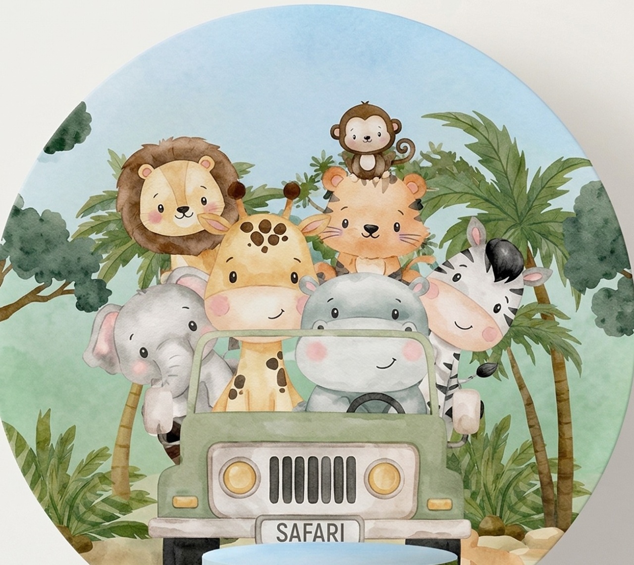 Capa Painel Redondo - Safari - jlfestaemcasa