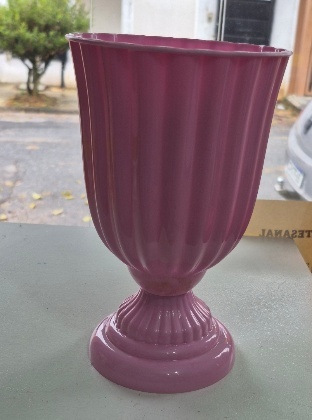 Vaso Torcido P - Rosa Claro Plástico - jlfestaemcasa