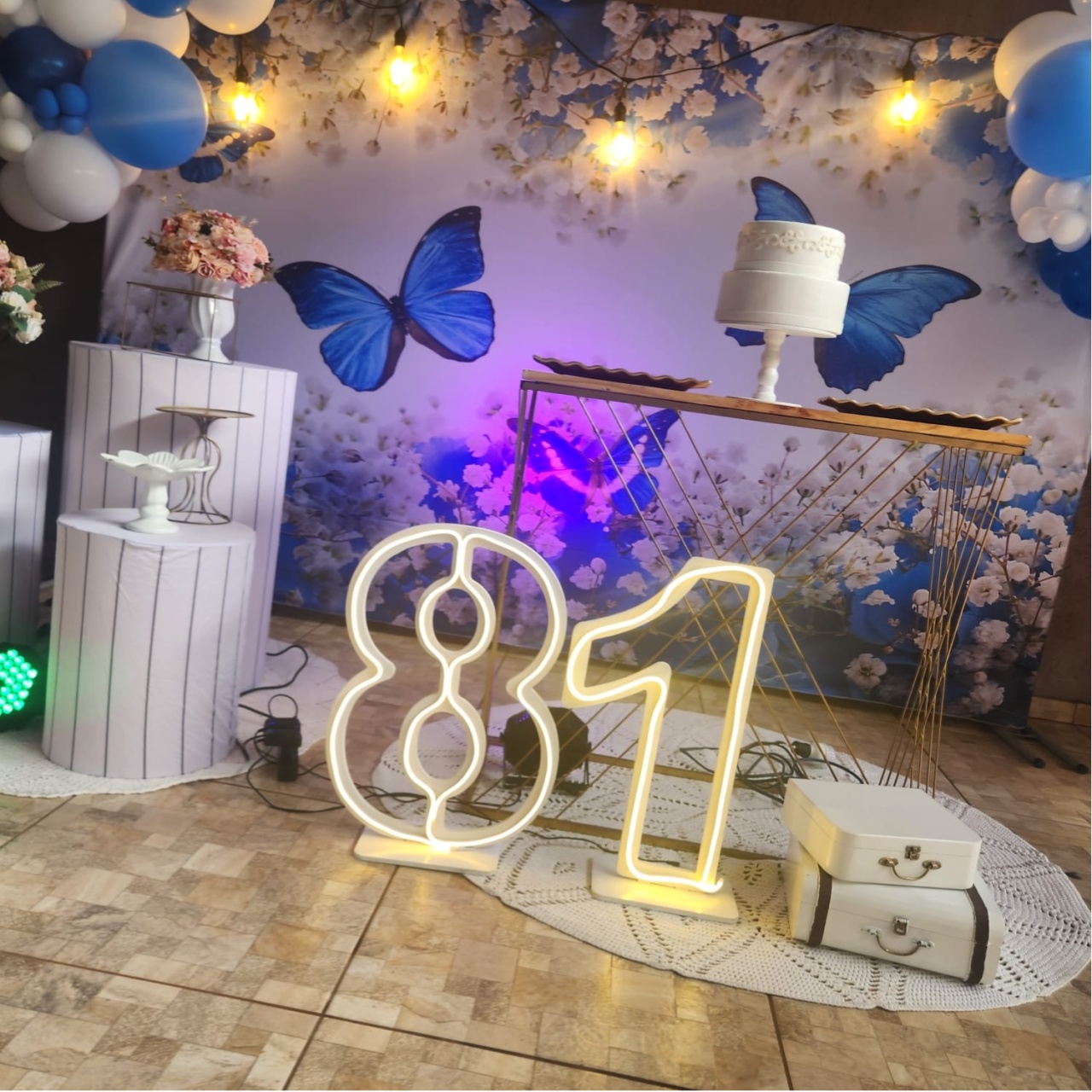 Decoração - Borboleta Azul - jlfestaemcasa