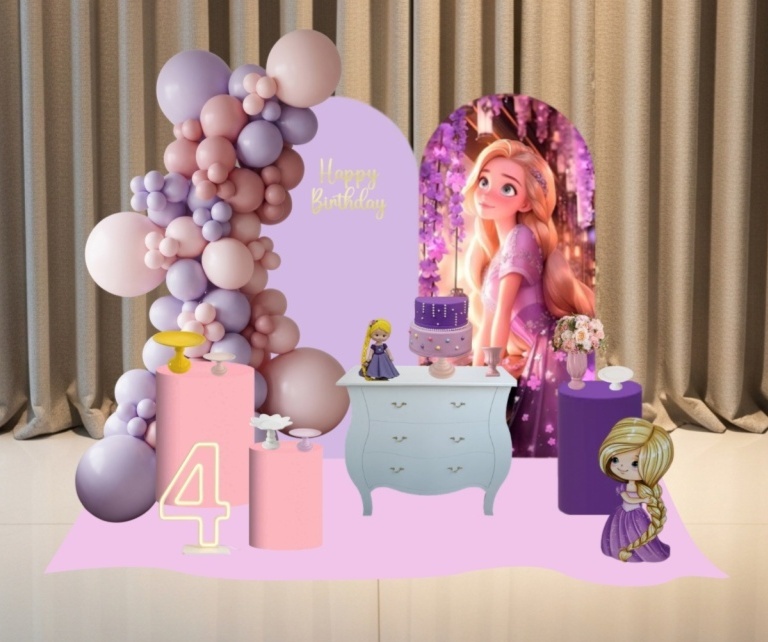 Decoração - Rapunzel - jlfestaemcasa