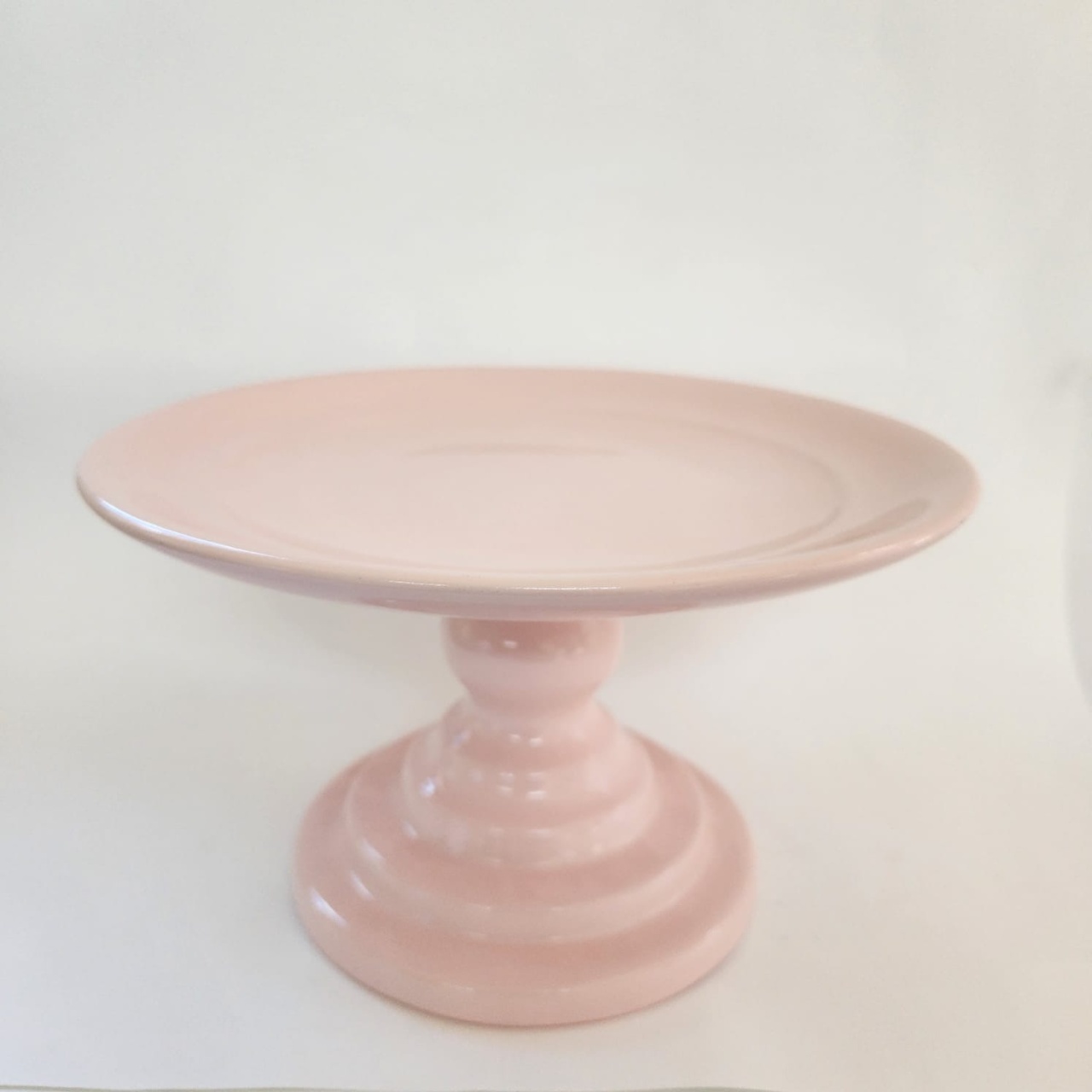 Boleira Rosa  - Cerâmica  - jlfestaemcasa
