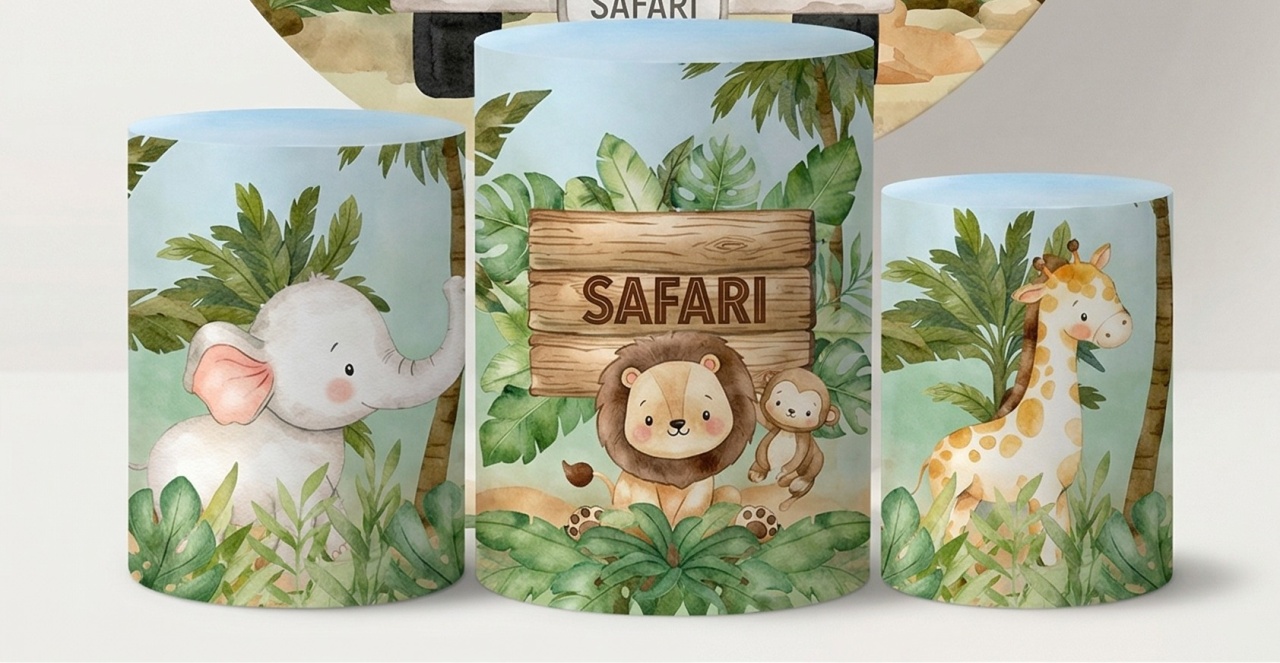 Capas Trio de Cilindro - Safari 2 - jlfestaemcasa