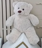 Urso Branco - Pelúcia G - jlfestaemcasa