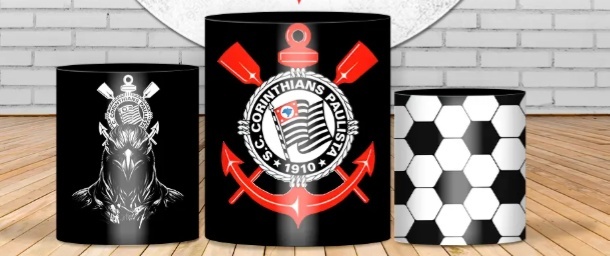 Capas Trio de Cilindro - Corinthians Futebol - jlfestaemcasa