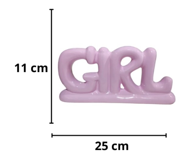Girl de Ceramica - Cha de Bebe Ou Revelação - jlfestaemcasa