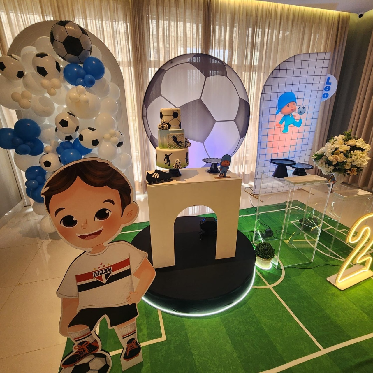 Decoração - Futebol Pocoyo - jlfestaemcasa