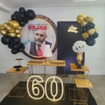 Decoração Personalizada - 60 Anos Preto de Dourada - imagem 1