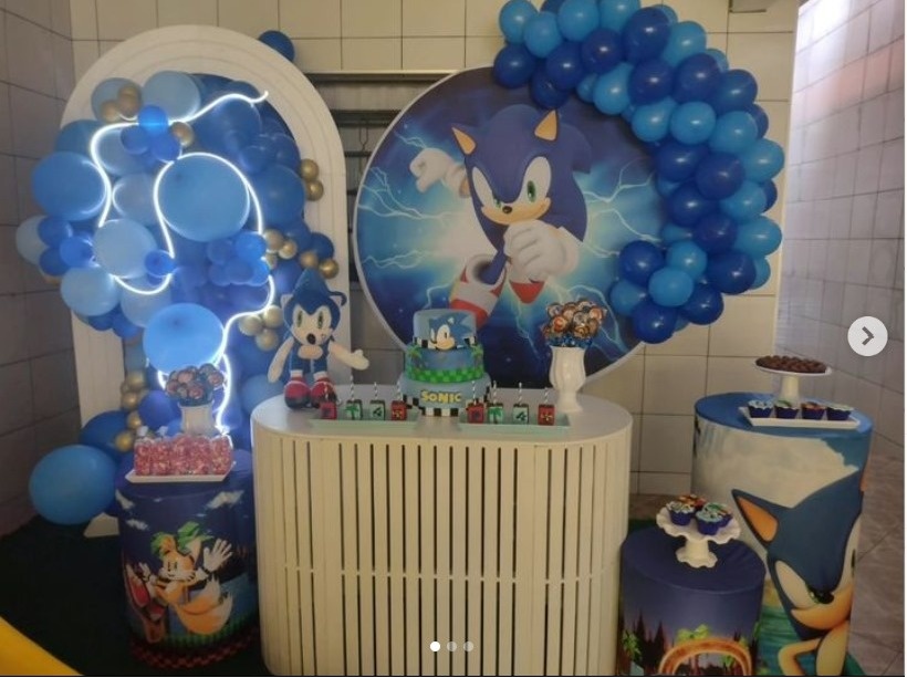 Decoração - Sonic - jlfestaemcasa