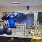 Decoração - 15 Anos Azul E Prata - Grande - imagem 1