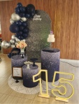 Decoração - 15 Anos Azul E Prata - Pequena - imagem 1