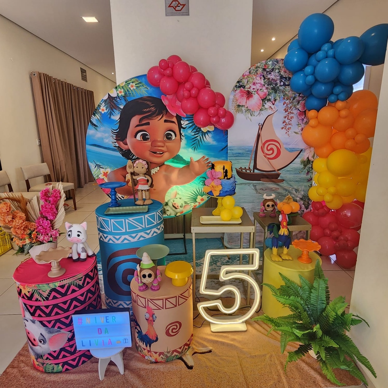 Decoração - Moana - jlfestaemcasa