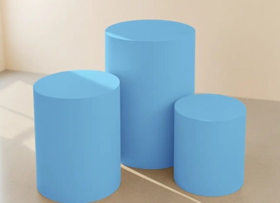 Capas Trio de Cilindro - Azul Bebê - jlfestaemcasa