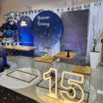 Decoração - 15 Anos Azul E Prata - Grande - imagem 2