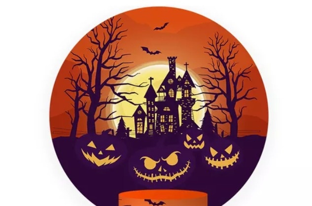 Capa Painel Redondo - Halloween - jlfestaemcasa