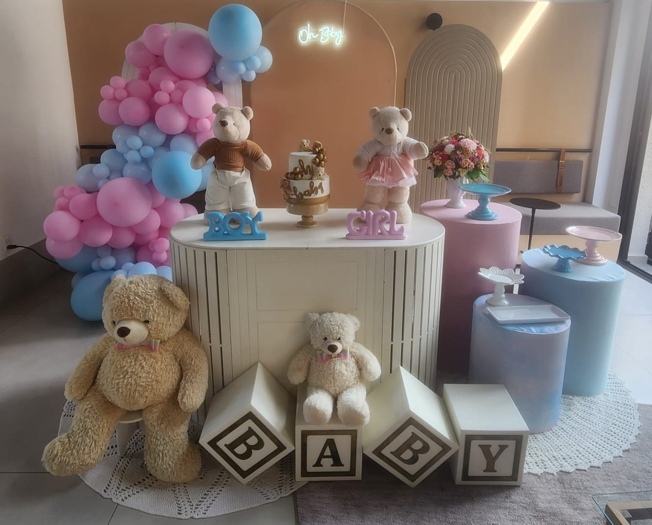 Decoração - Chá Revelação - jlfestaemcasa