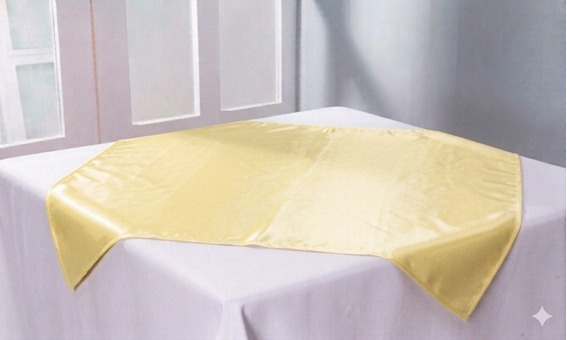 Kit Toalha Branca + Cobre Mancha Amarelo - Cetim - jlfestaemcasa