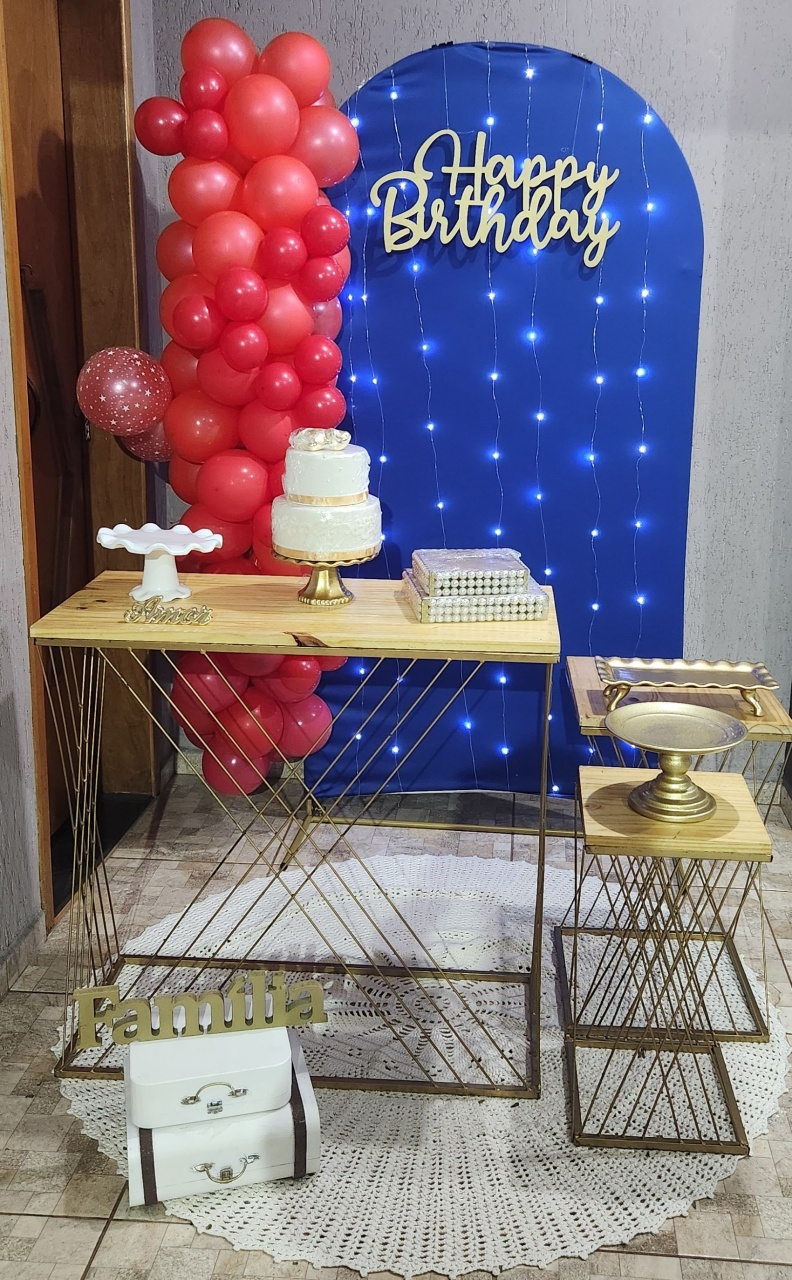 Decoração - Adulto Azul - jlfestaemcasa