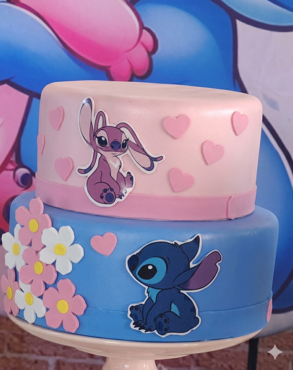 Bolo Fake - Stitch - jlfestaemcasa
