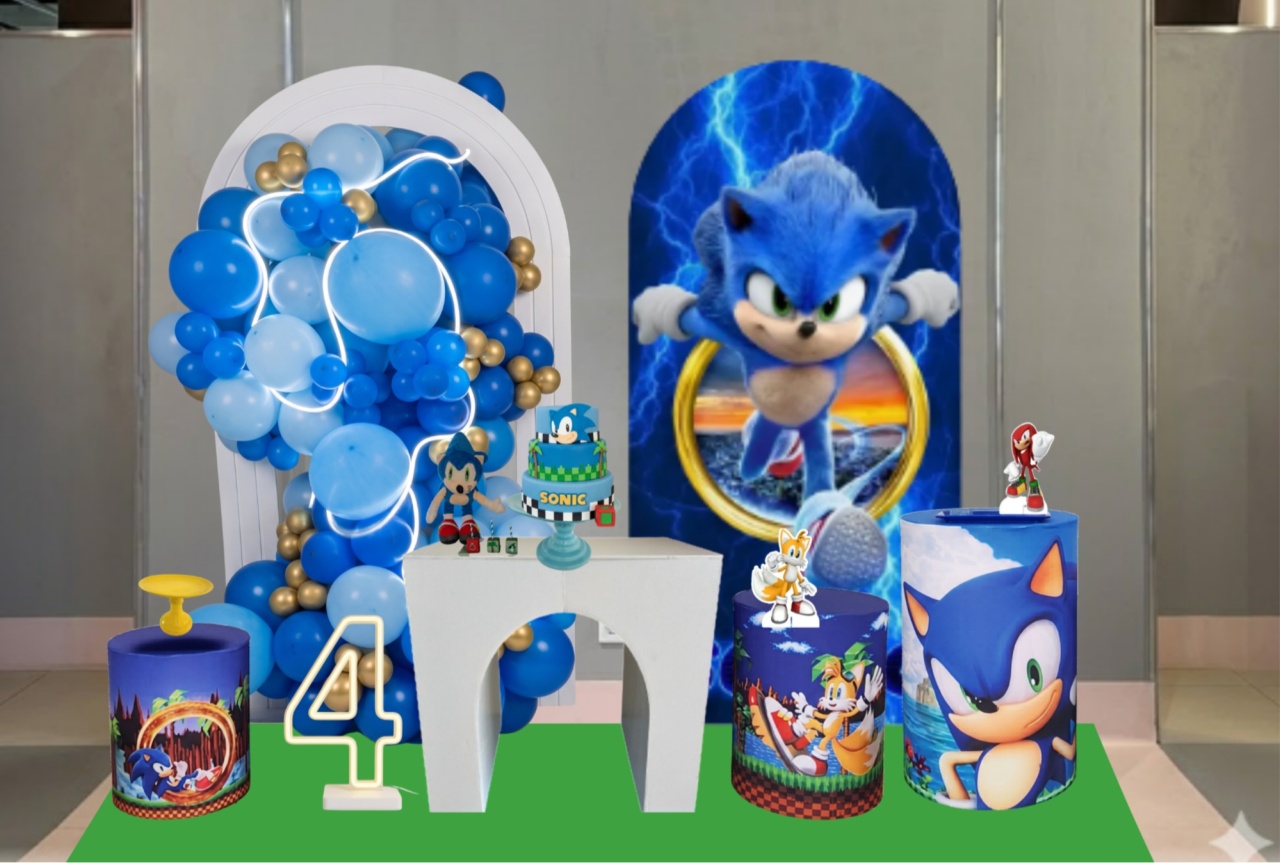 Decoração - Sonic 2 - jlfestaemcasa