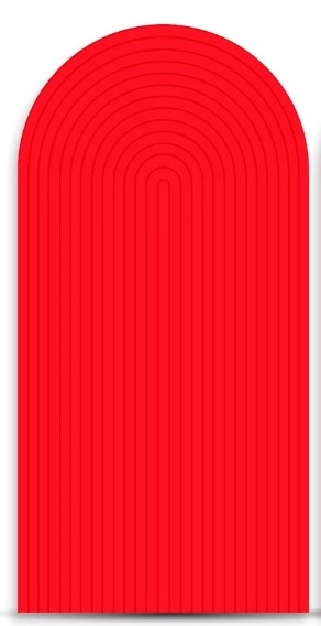 Capa Painel Romano - Vermelho Ripado - jlfestaemcasa