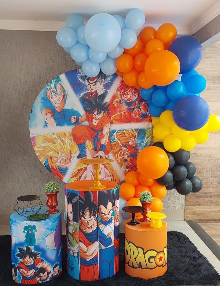 Painel Redondo Dragon Ball - THAYSE DECORA 