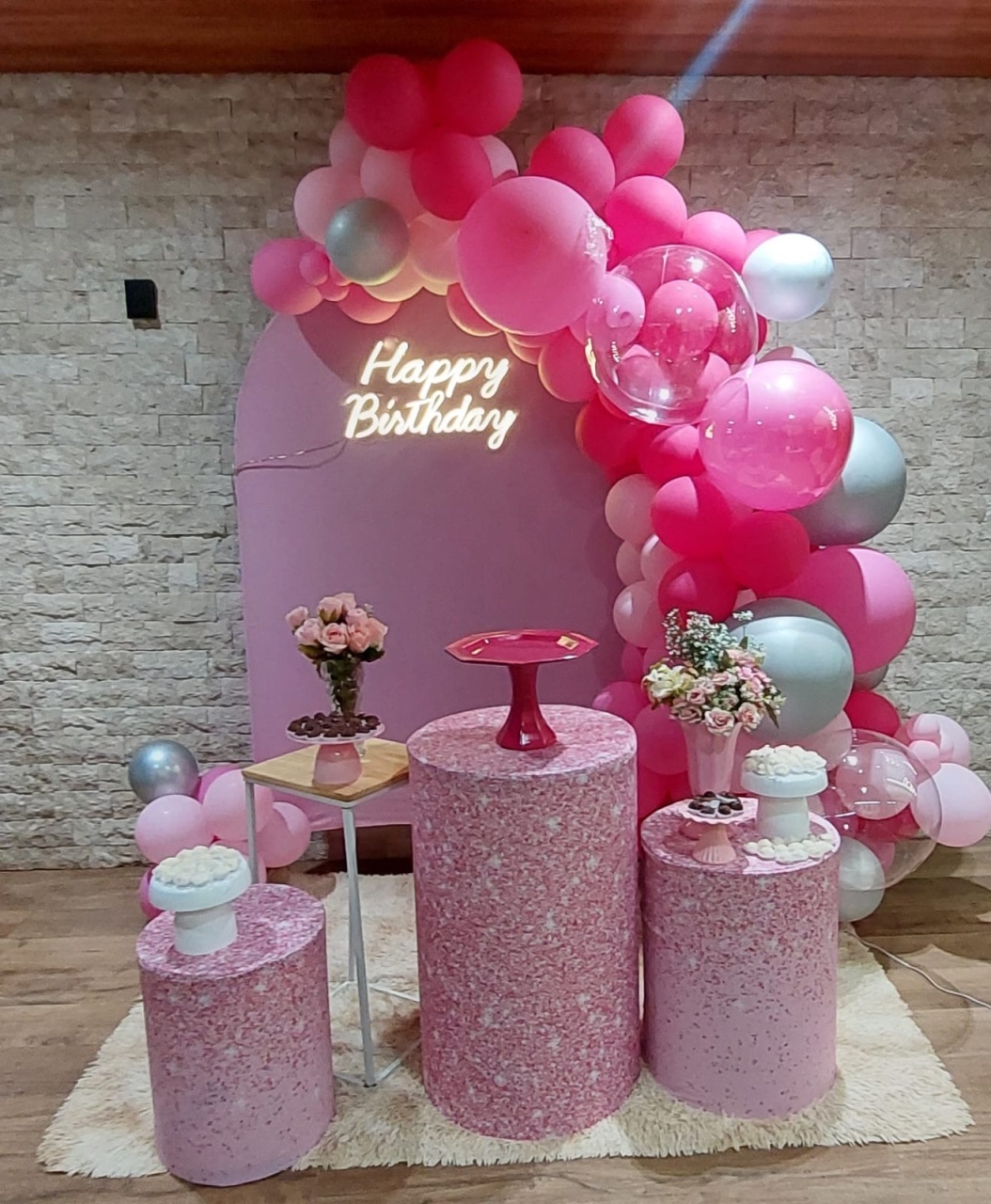 Painel Picolé Baby Rose - THAYSE DECORA 