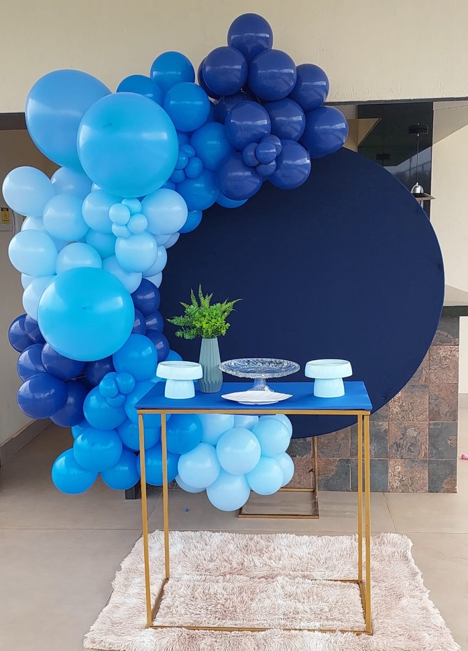 Painel Redondo Oceano Com Lateral  - THAYSE DECORA 