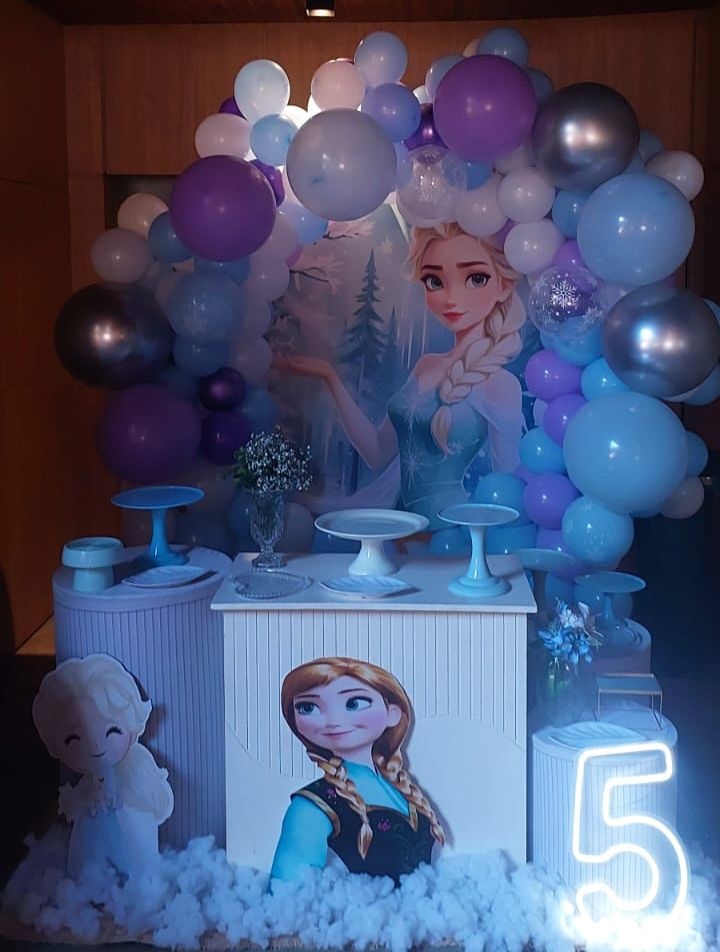 Painel Redondo Frozen - THAYSE DECORA 