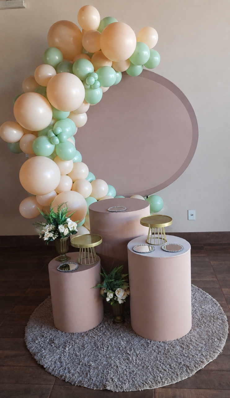 Painel Redondo Com Lateral - THAYSE DECORA 
