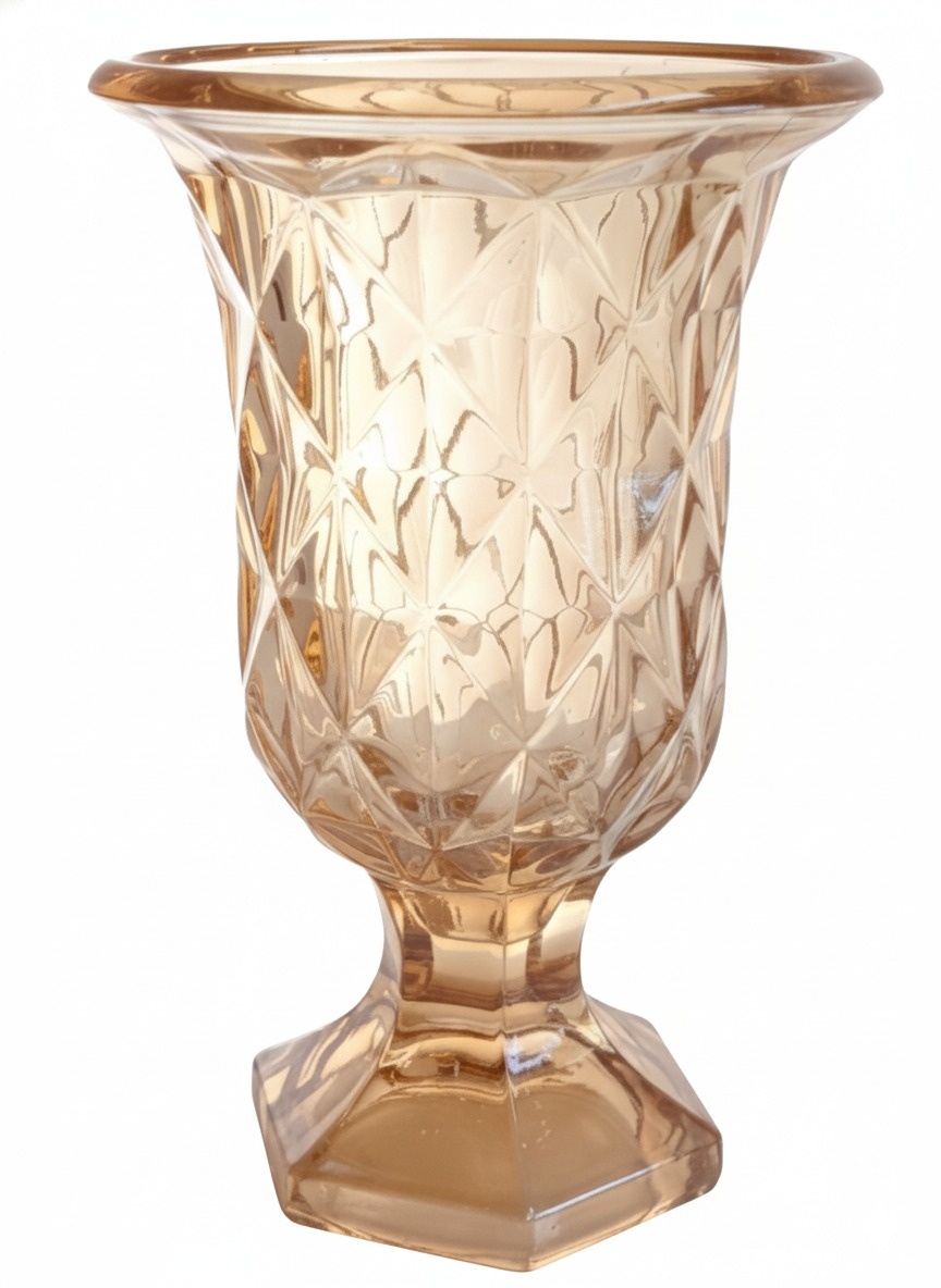 Vaso Taça Âmbar  - THAYSE DECORA 