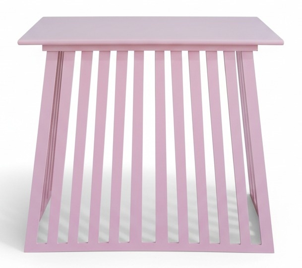 Mesa Ripada Triangulo Rosa - THAYSE DECORA 