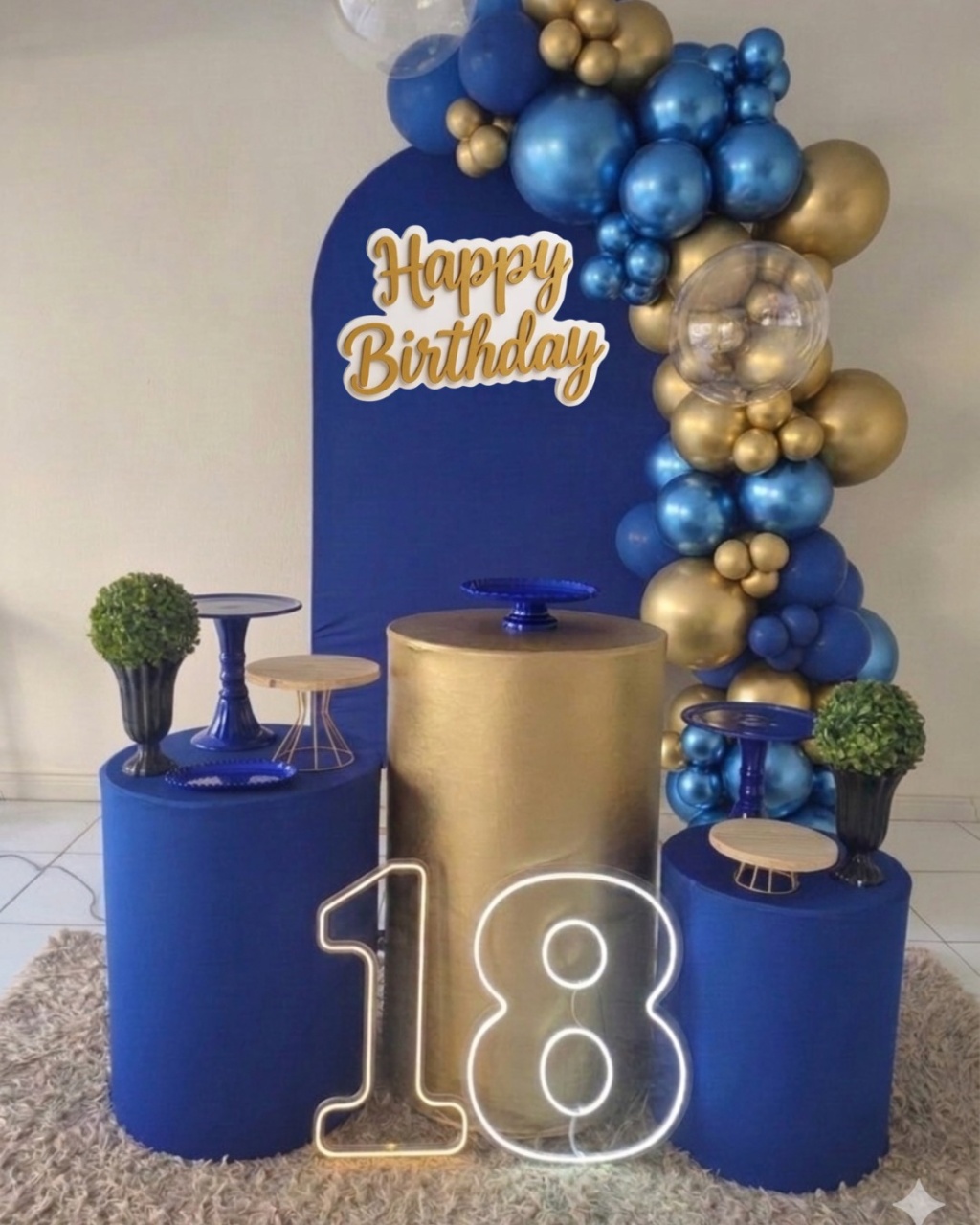 18 Anos Azul Com Dourado  - Tais de Vargas cardoso 