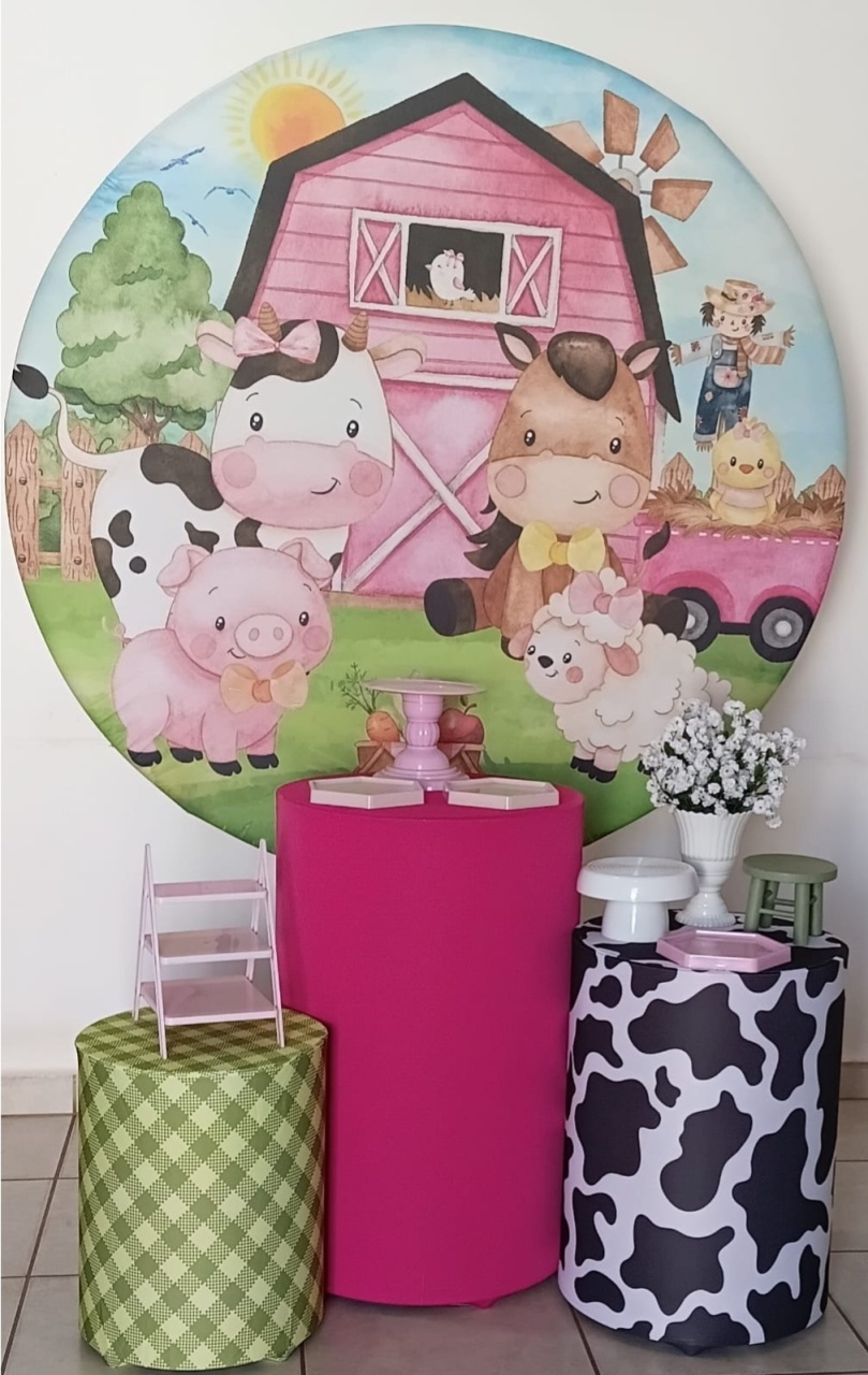 Kit Prata Fazendinha Rosa - PEGUE E MONTE - ALEGRIA CORES
