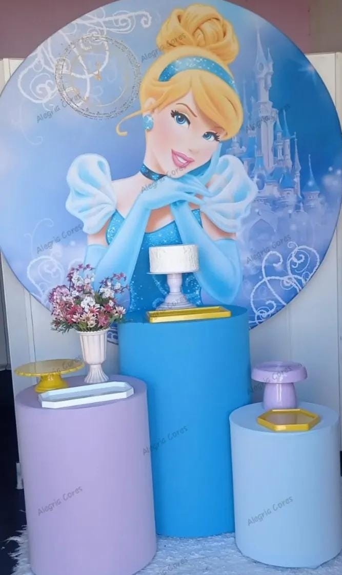 Kit Prata - Princesa Cinderela - PEGUE E MONTE - ALEGRIA CORES