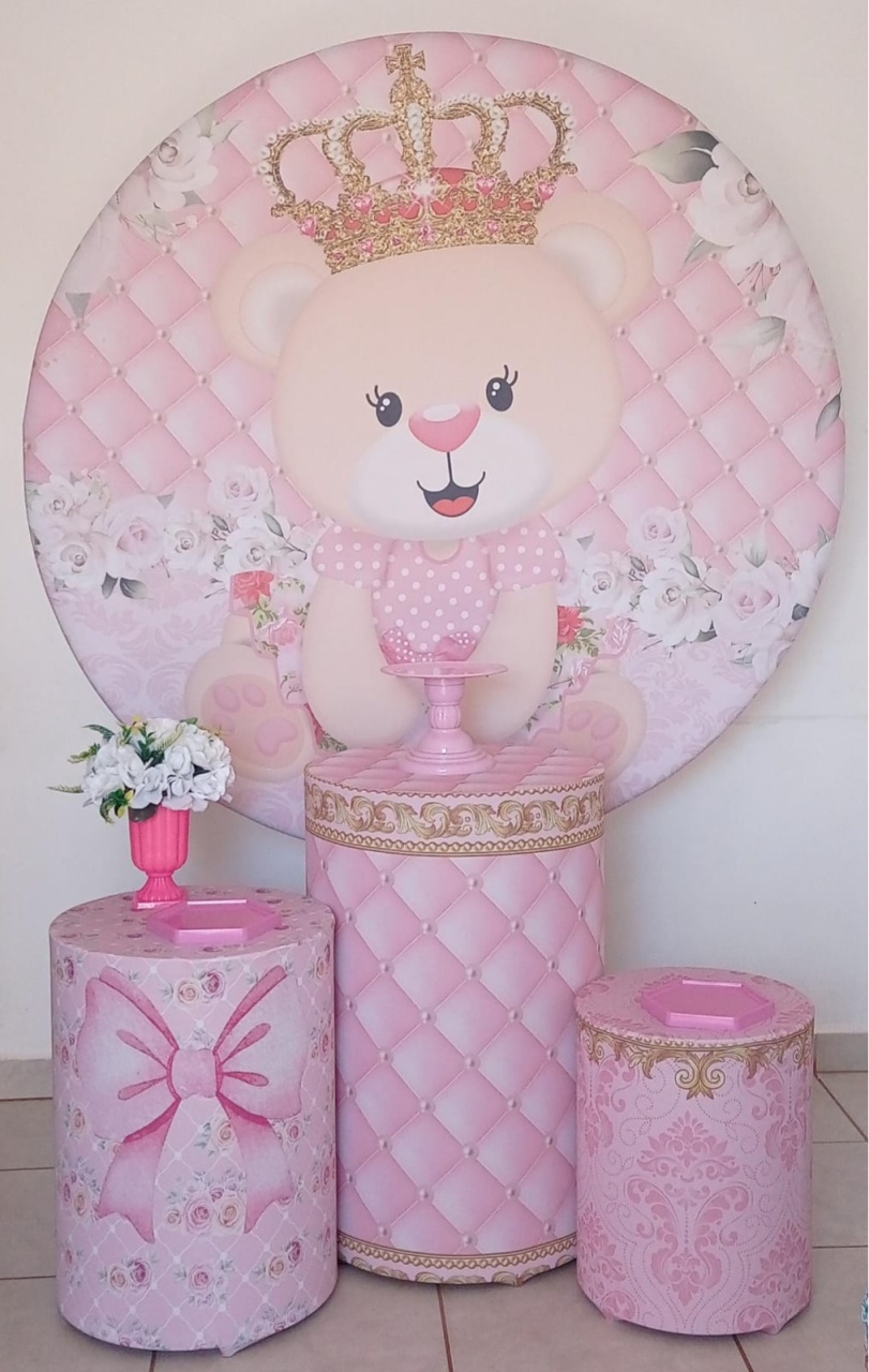 Kit Basico Ursa Princesa - PEGUE E MONTE - ALEGRIA CORES