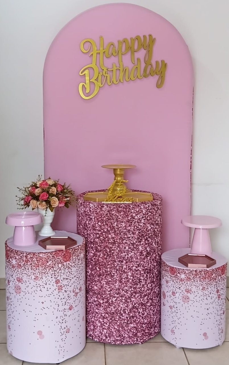 Kit Prata Romano Rosa Claro (Glitter) - PEGUE E MONTE - ALEGRIA CORES